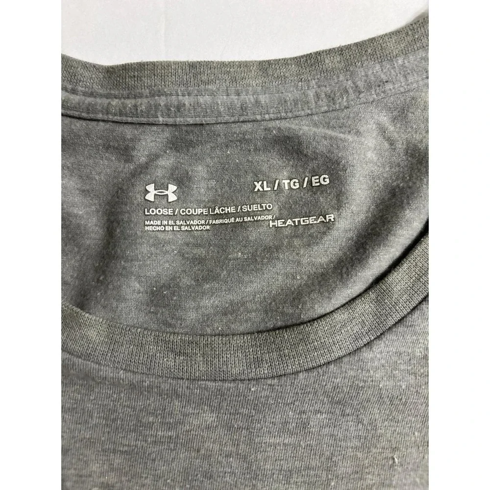 Under Armour Baseball Tshirt (XL) Gray & Blue Baseball shirt (Heat Gear)